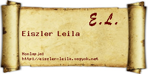 Eiszler Leila névjegykártya